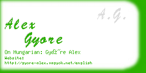 alex gyore business card